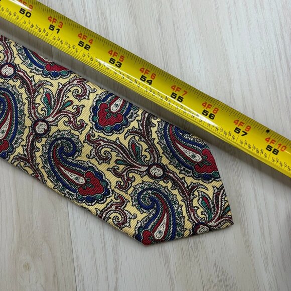 Polo By Ralph Lauren Mens Multicolor Paisley Print Designer Board Tie 58x35 In - Picture 13 of 13